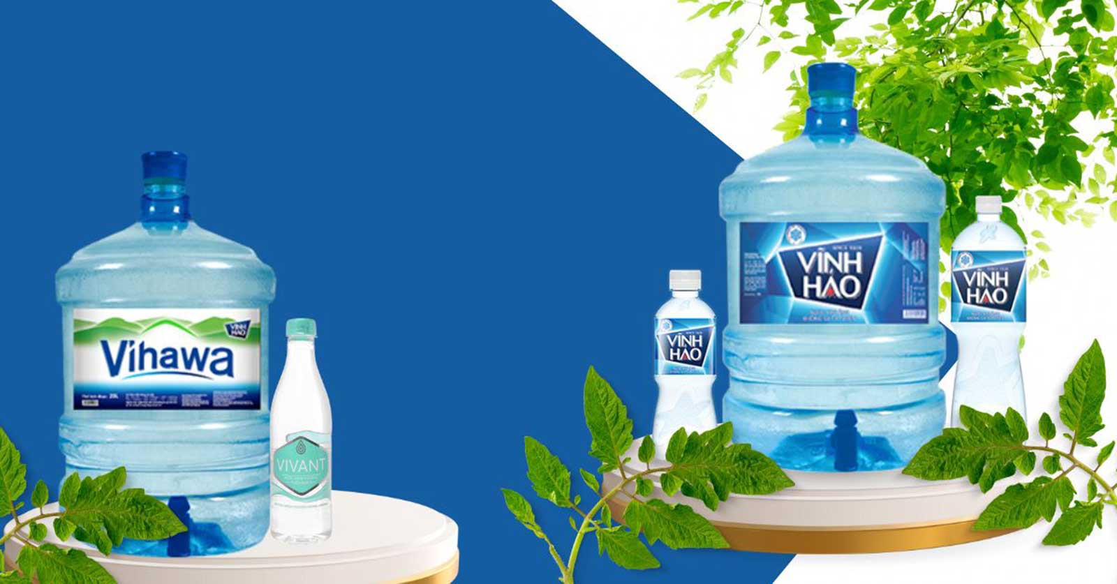Thùng nước khoáng Vĩnh Hảo 350ml và 500ml chính hãng cho hội nghị, sự kiện